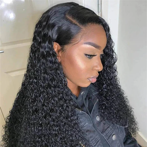 Deep Curly HD Lace Closure Wigs 200% Density 6x6 Lace Closure Wigs Human Hair