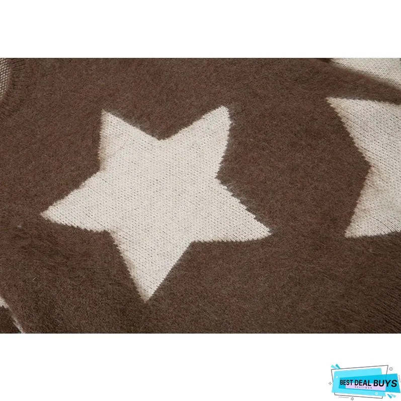 Hollow Out Star Design Pullover