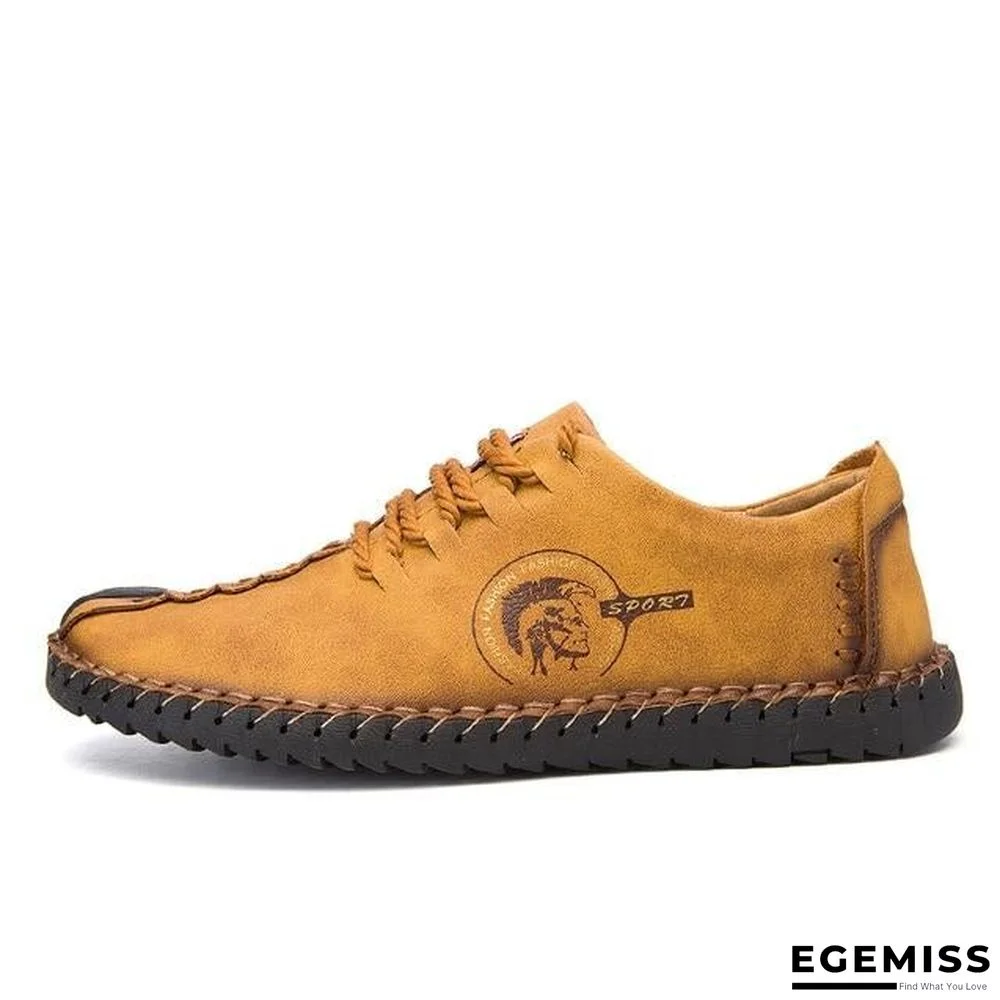 Men's Comfortable Casual Loafers Shoes Split Leather Flats Moccasins Shoes | EGEMISS