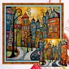 (US Local)Houses-14CT Counted Cross Stitch Kit(40x40cm)