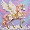 DIY Pearl Painting Unicorn for Home Wall Decor with Frame(25x25cm)