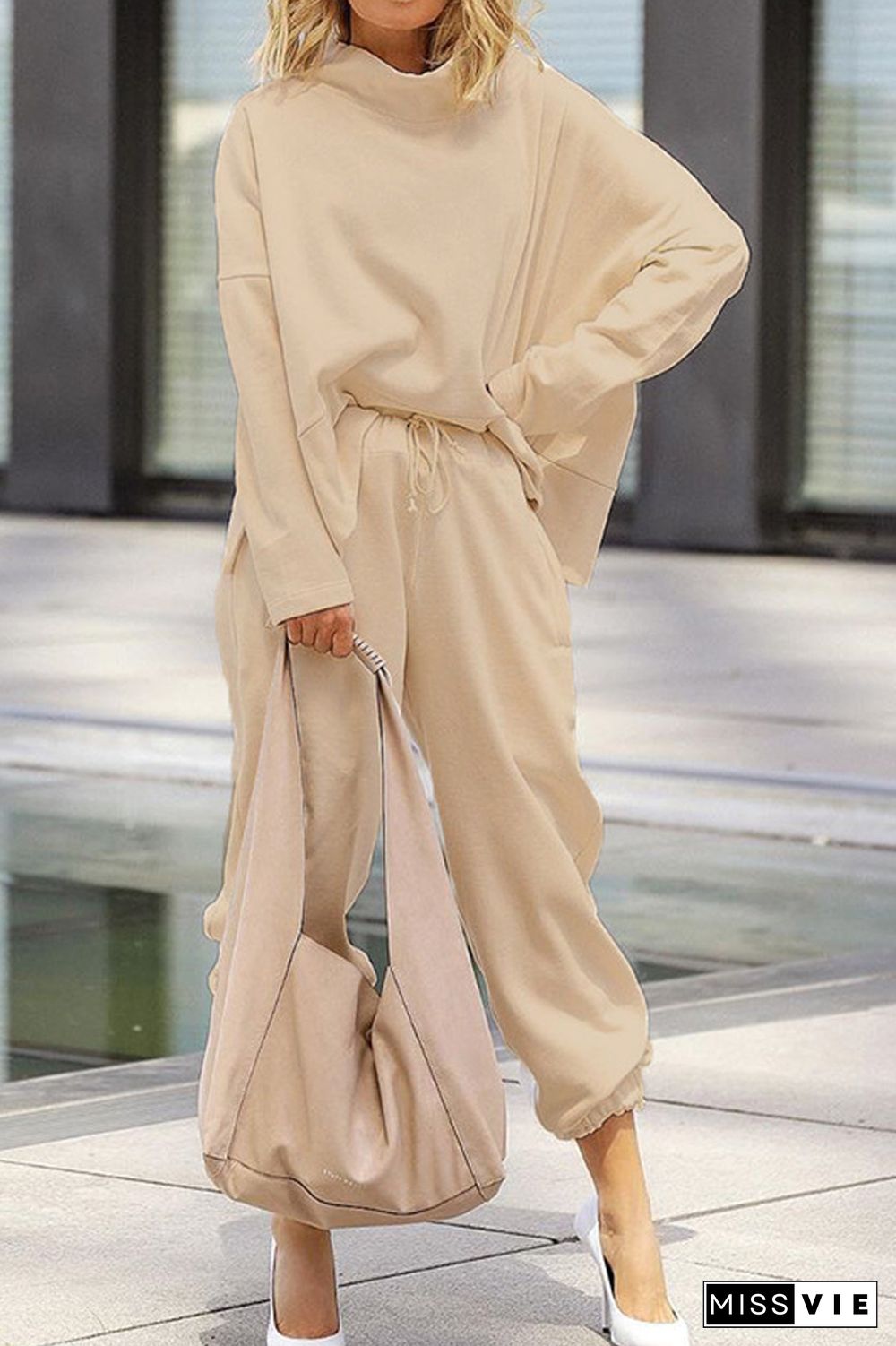 Solid Stand Collar Two Pieces Sets