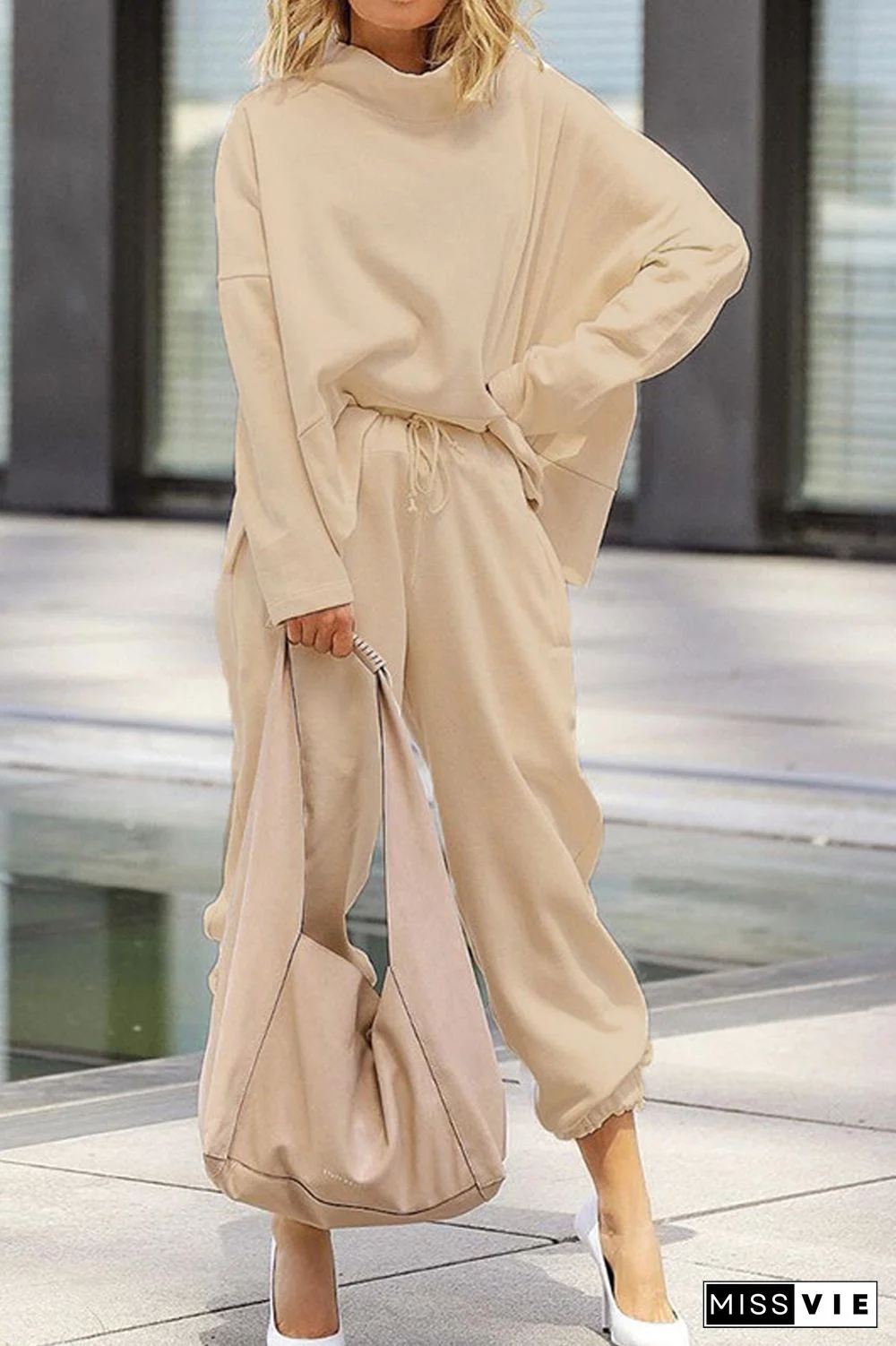 Solid Stand Collar Two Pieces Sets