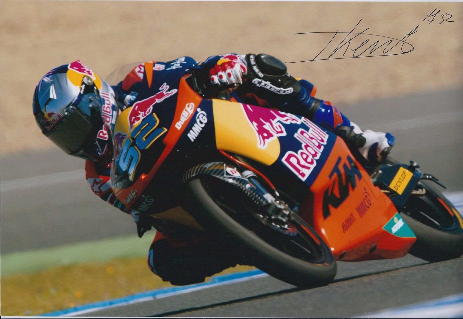 Danny KENT SIGNED Red Bull MOTO2 AUTOGRAPH 12x8 Photo Poster painting AFTAL COA Genuine