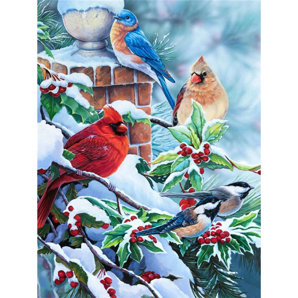 Cardinal 30*40cm(picture) full square drill diamond painting with