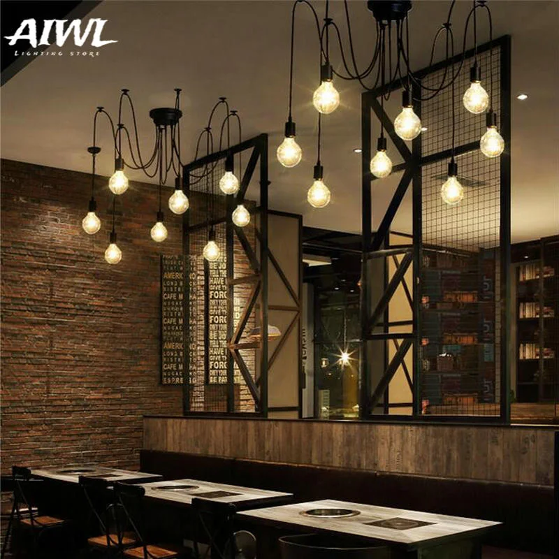 Vintage Industrial Pendant light Loft Nordic Hanging Lamp Long Pendant Lights Kitchen lamp Restaurant Decoration Indoor Lighting
