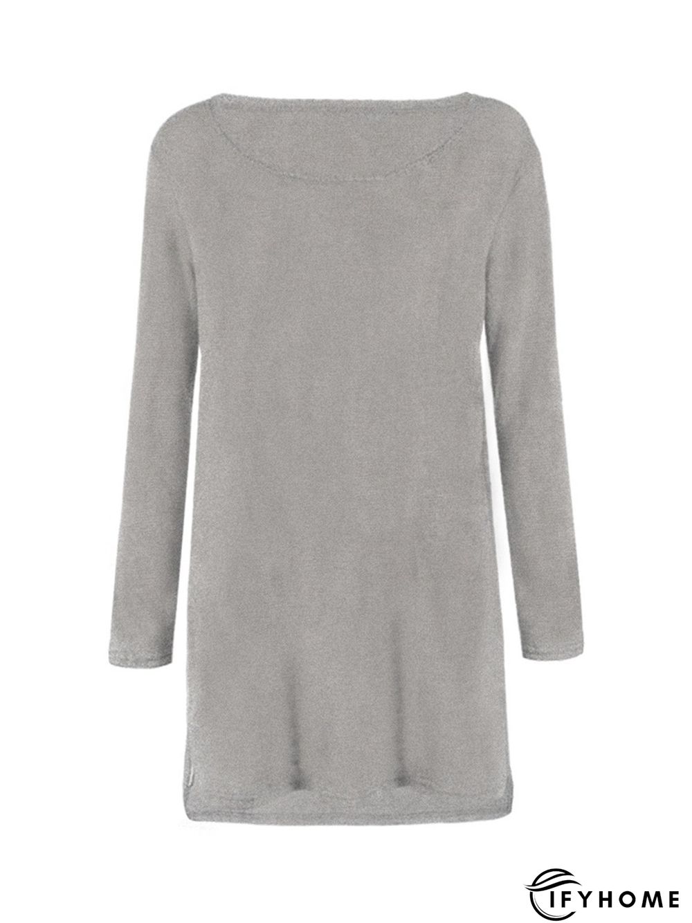 Fluffy Zipper Long Sleeve Casual H-line Sweater | IFYHOME