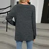 Gioiacombo&trade; Top T-shirt a maniche lunghe larghe da donna