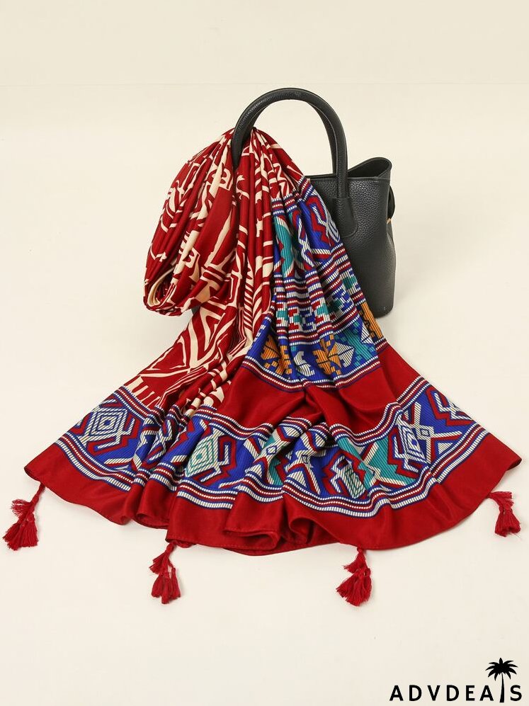 Geometric Print Scarf