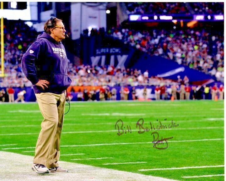 BILL BELICHICK Signed Autographed NFL NEW ENGLAND PATRIOTS Photo Poster painting