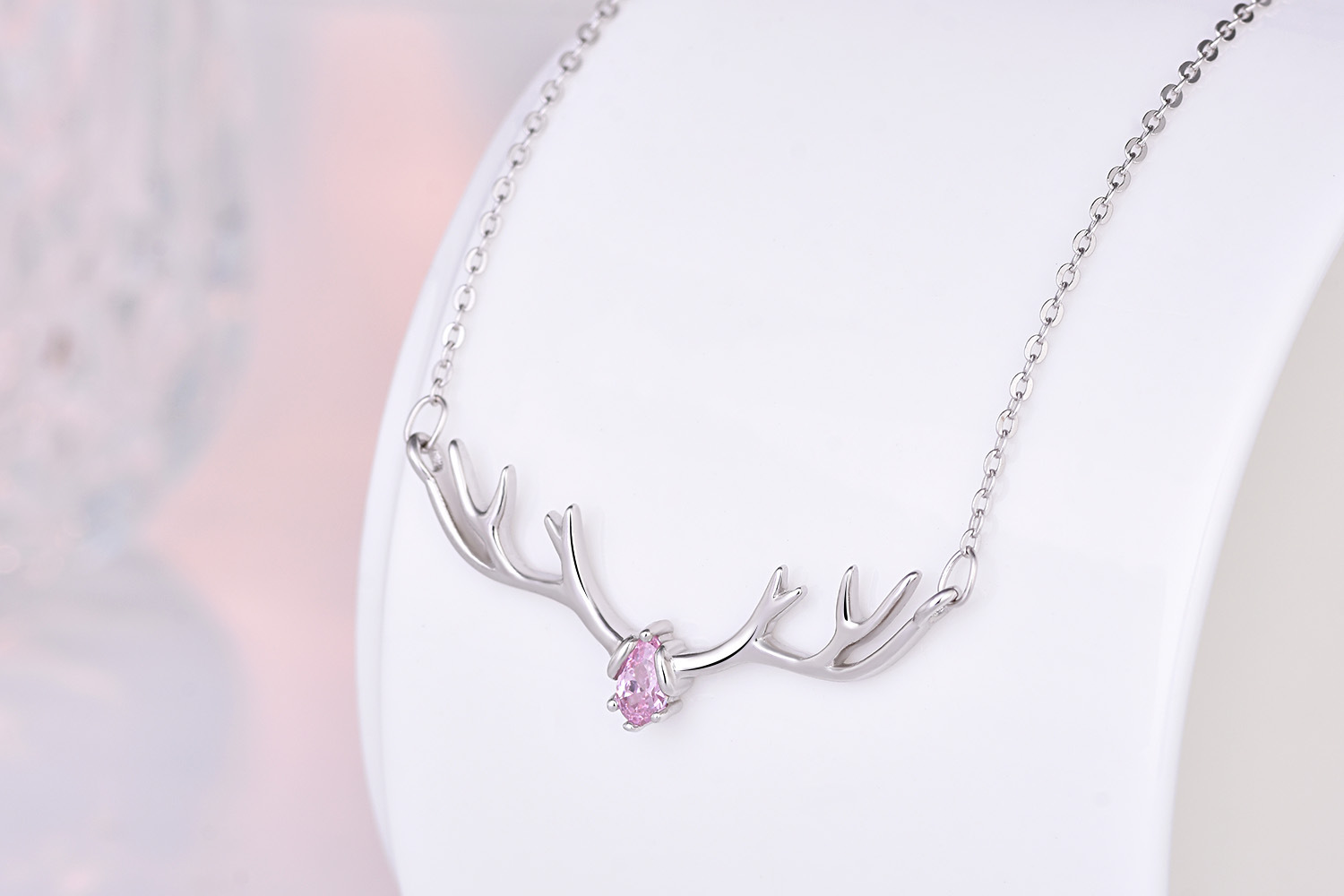 Christmas Blue Deer Diamond Necklace 2024 - Flycurvy 
