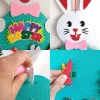 Ensemble de lapins en feutre Montessori DIY de Pâques