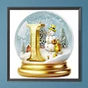 Diamond Painting -DIY Round Drill Xmas Letter I(40x40cm)