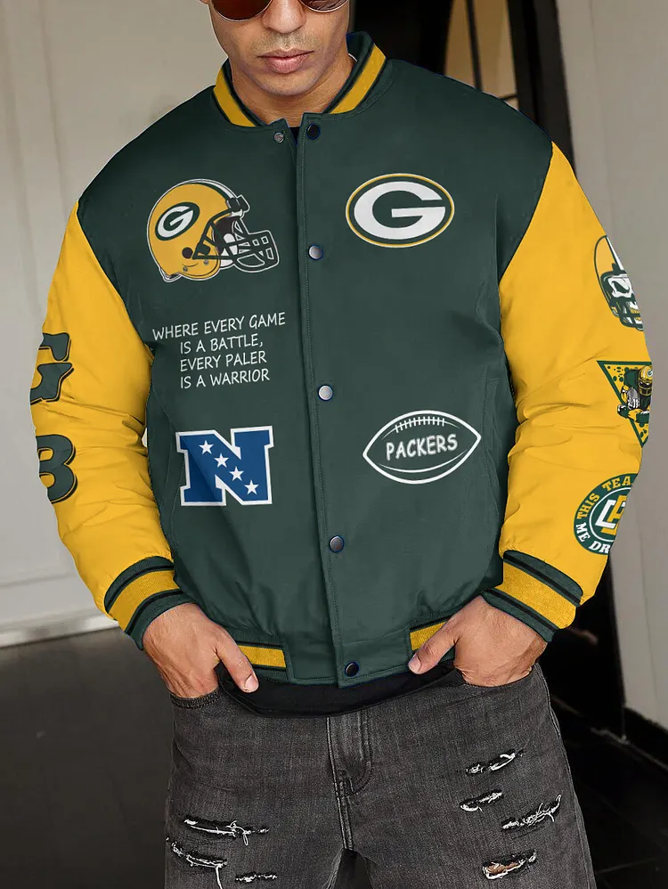 Green Bay Packers  National Football League 2024 Make Your Mark Unisex Varsity Jacket