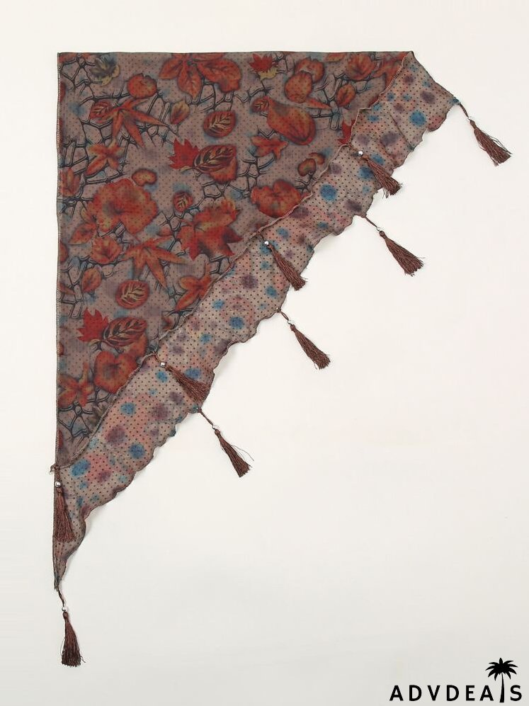 Floral Print Shawl Scarf