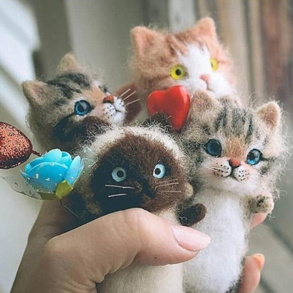 DIY Cat Wool Felt Kit for Cat Lovers