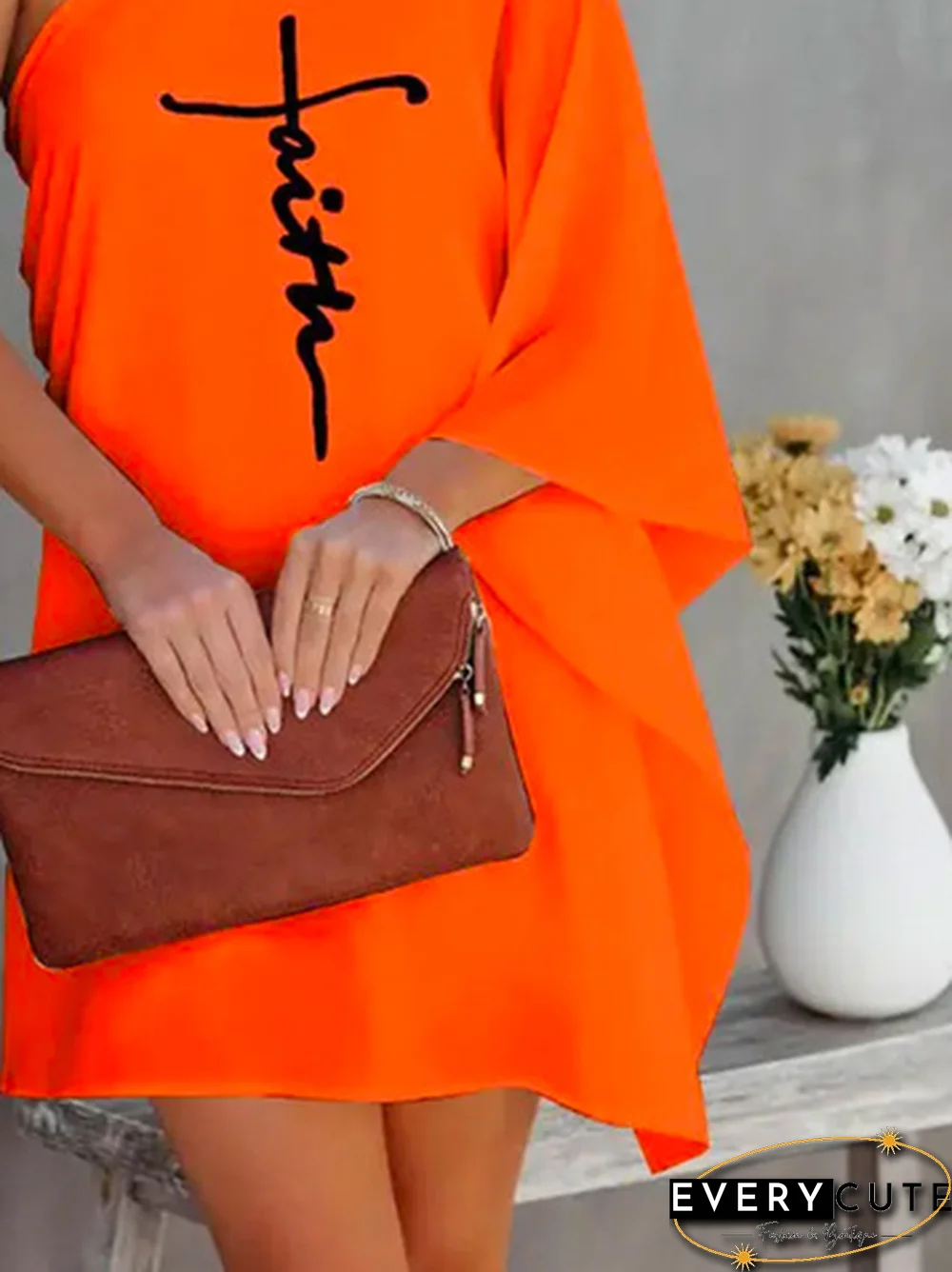 Casual Text Letters Dresses