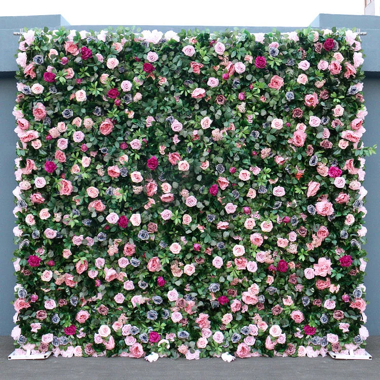 A7898 5D Rose Cloth Flower Wall Outdoor Wedding Backdrop Decor Props