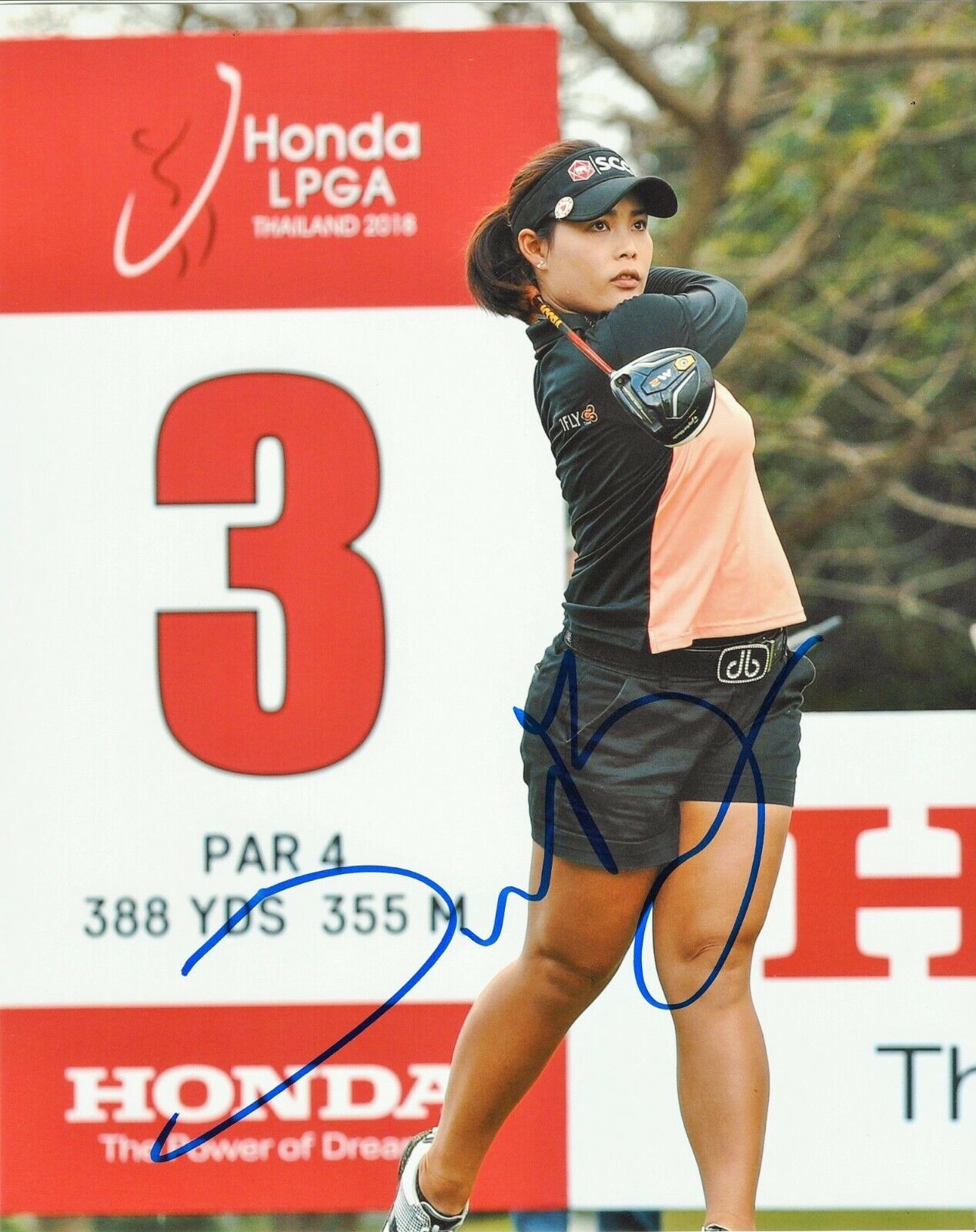 LPGA GOLFER MORIYA JUTANUGARN HAND SIGNED 8x10 Photo Poster painting A w/COA WOMEN'S GOLF PROOF