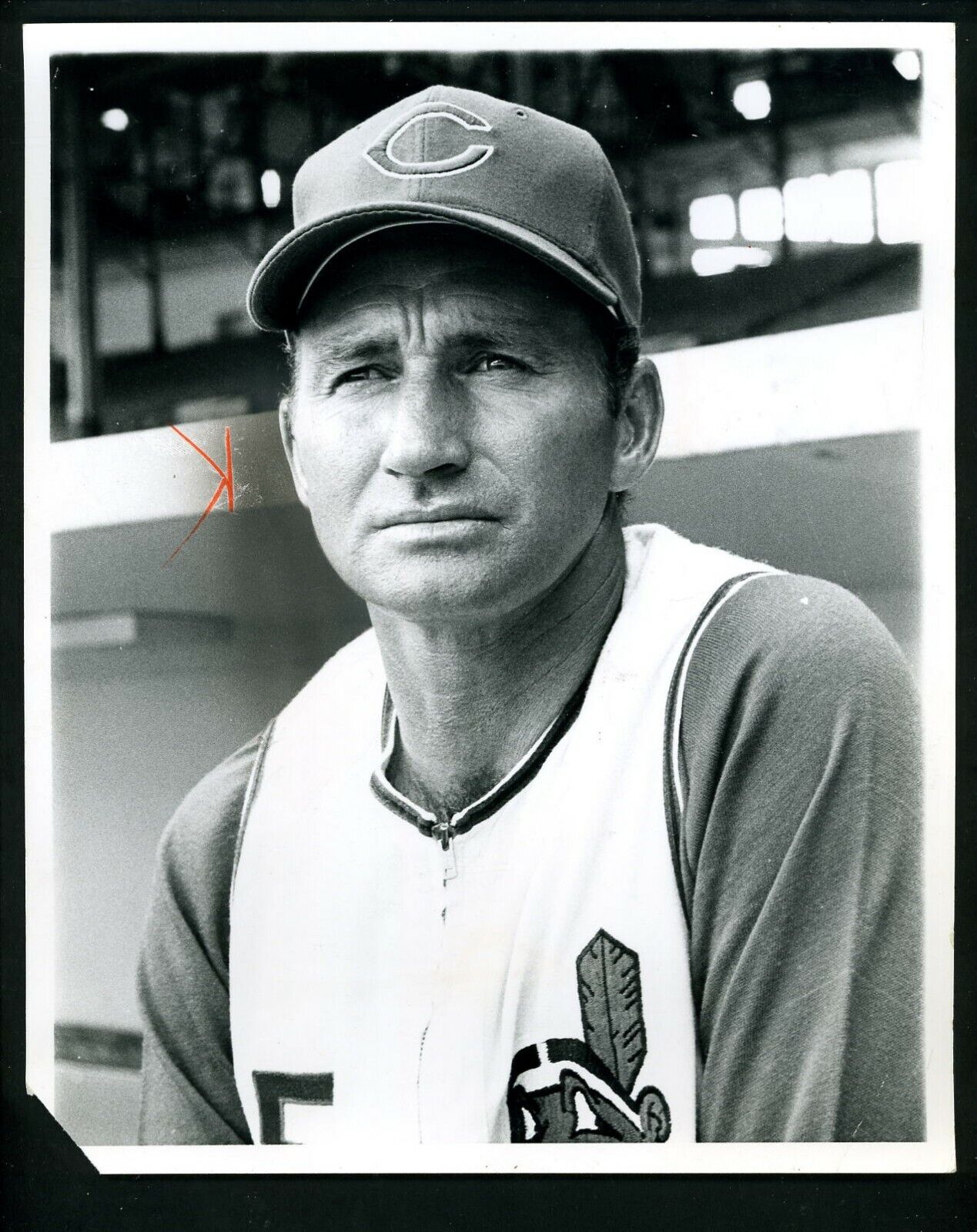 Al Dark 1968 Press Photo Poster painting Manager of the Cleveland Indians