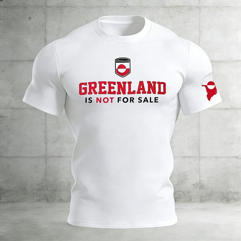 Men's Retro Greenland Not For Sale Print Raglan Sleeve T-shirt artswardrobe