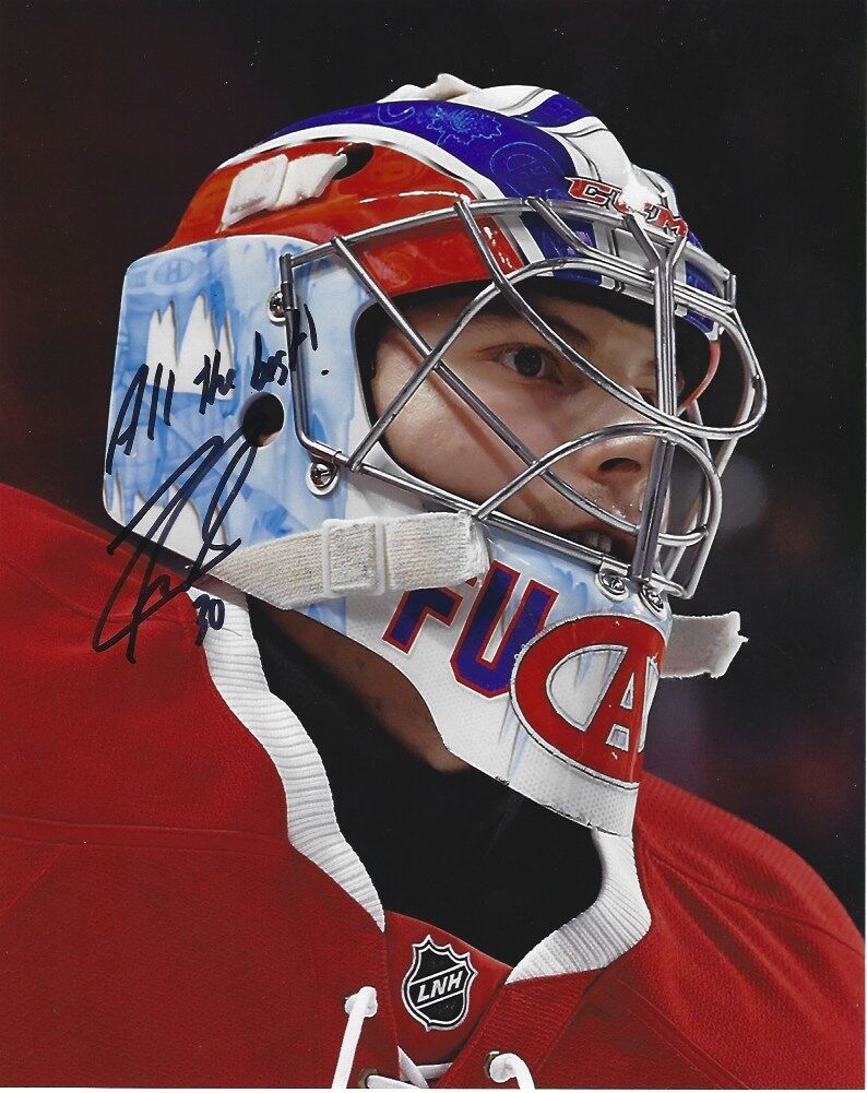 Montreal Canadiens Zach Fucale Signed Autographed 8x10 Photo Poster painting COA