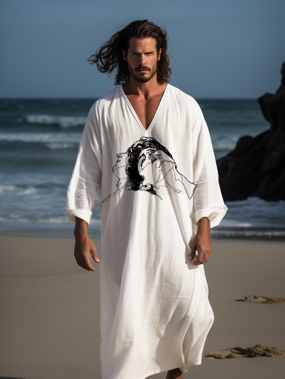 Call Me By Your Name Printed Cotton Kaftan
