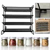 4 Tier Spice Rack Space-Saving Metal Spice Storage Holder for Kitchen Countertop