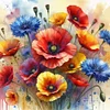 Poppy-11CT Counted Cross Stitch Kit(40x40cm)