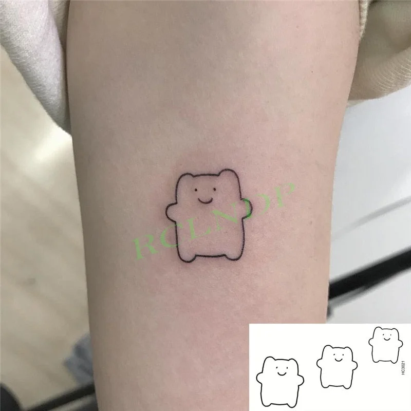 Waterproof Temporary Tattoo Sticker ins Angel wings Cupid bear Cartoons cute Body Art flash tatoo fake tatto Women Men