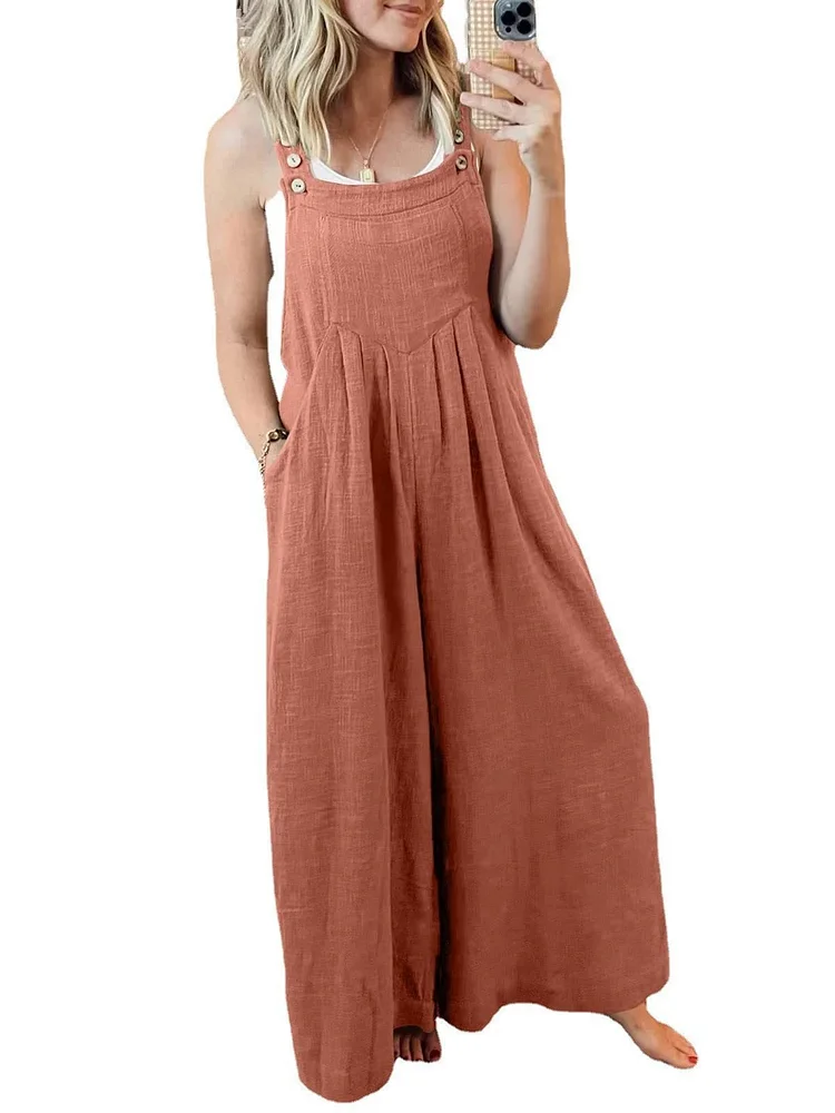 2023 HOT SALE PLUS SIZE WIDE LEG OVERALLS JUMPSUIT(BUY 2 FREE SHIPPING)