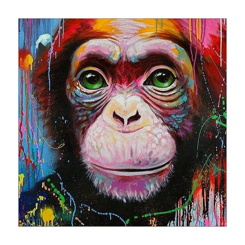 

30*30CM - Monkey - Round Drill Diamond Painting, 501 Original