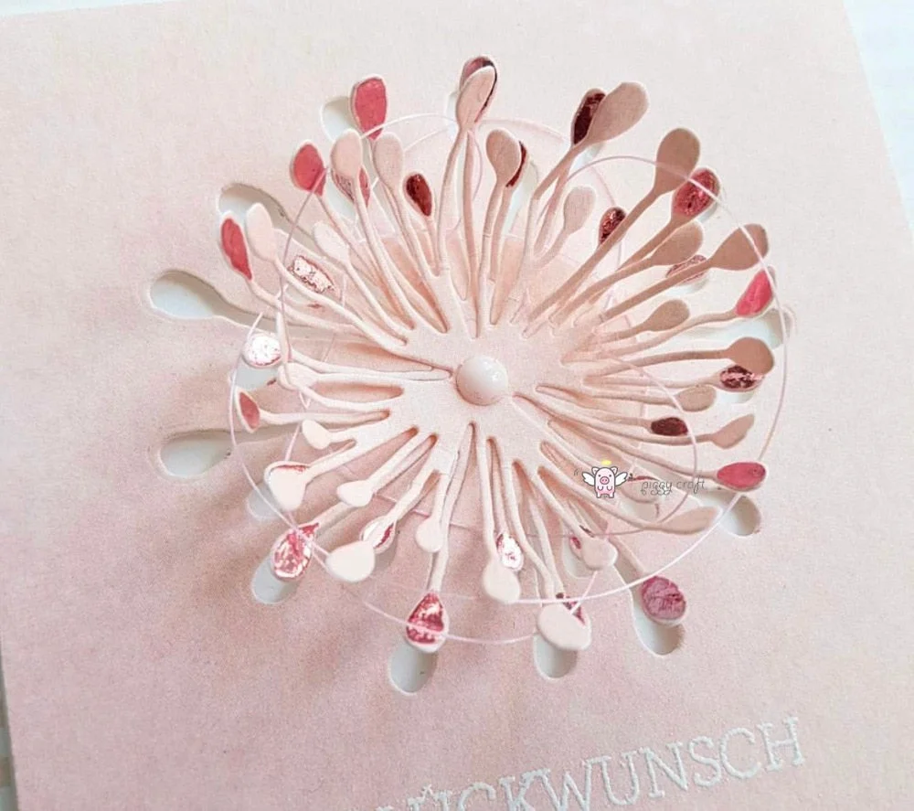 Piggy Craft metal cutting dies cut die mold Flower decoration Scrapbook paper craft knife mould blade punch stencils dies