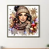 Diamond Painting -DIY Round Drill Xmas Girl(40x40 CM)