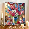 Framed Diamond Painting - Special Shaped - Independence Day (25x25cm)