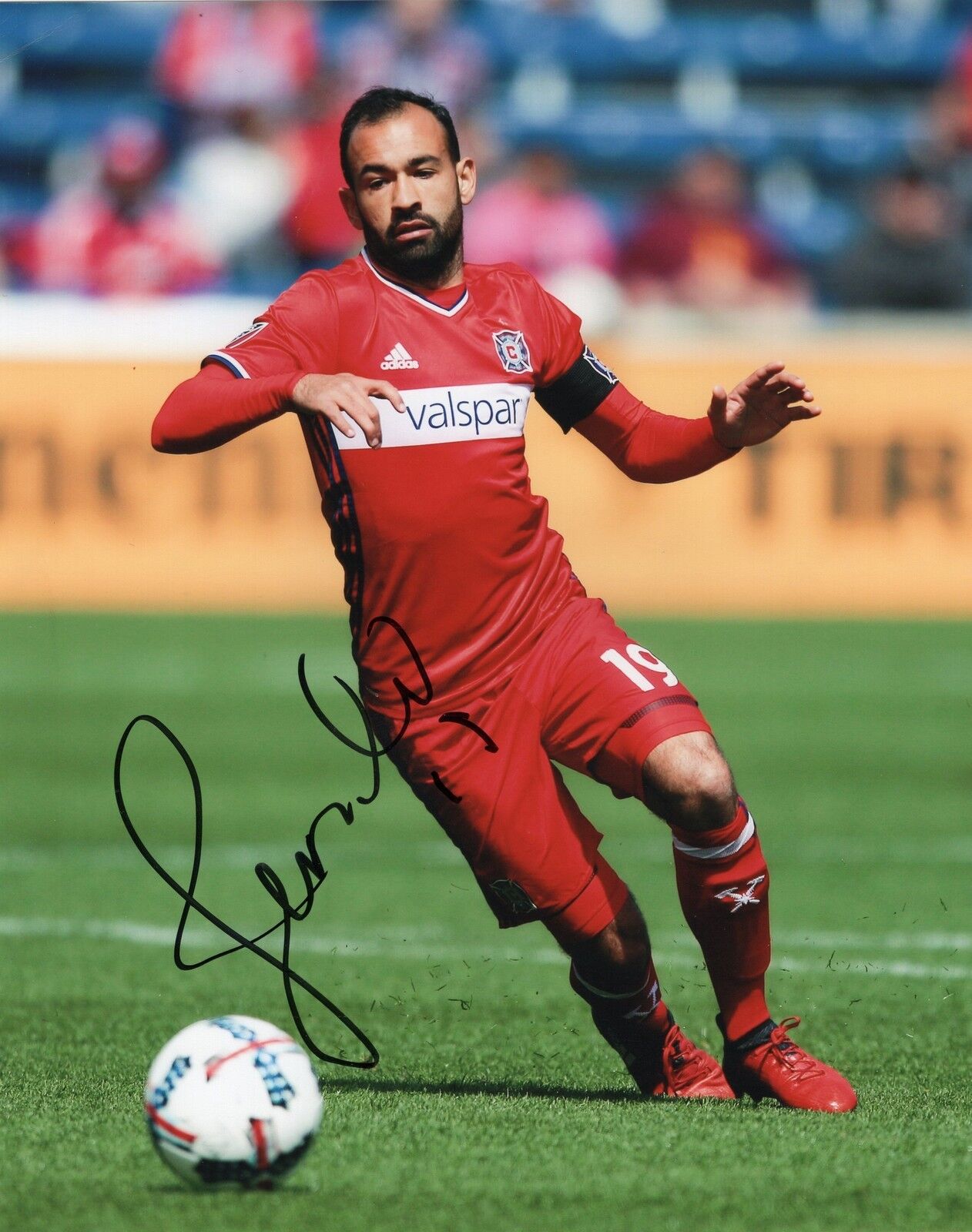 Juninho signed 8x10 Photo Poster painting w/COA Chicago Fire MLS Soccer