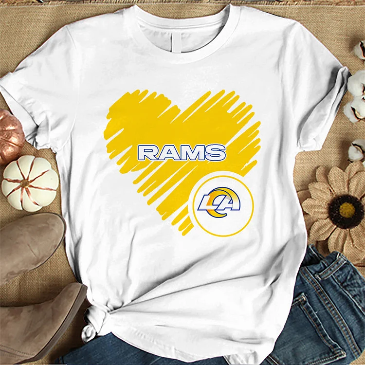 Los Angeles Rams Women's White Relaxed T-Shirt