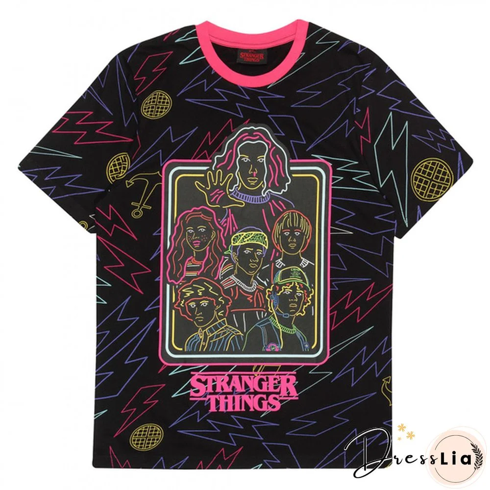 Stranger Things Mens Neon T-Shirt
