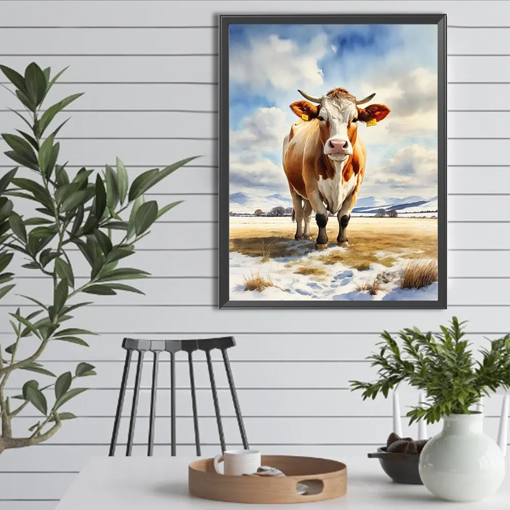Diamond Painting - Full Round Drill - Cow(Canvas|30*40cm)