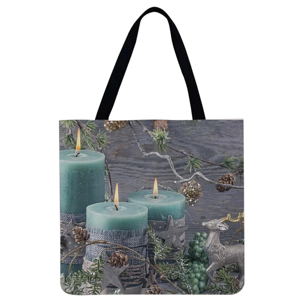 Linen Tote Bag -  Christmas