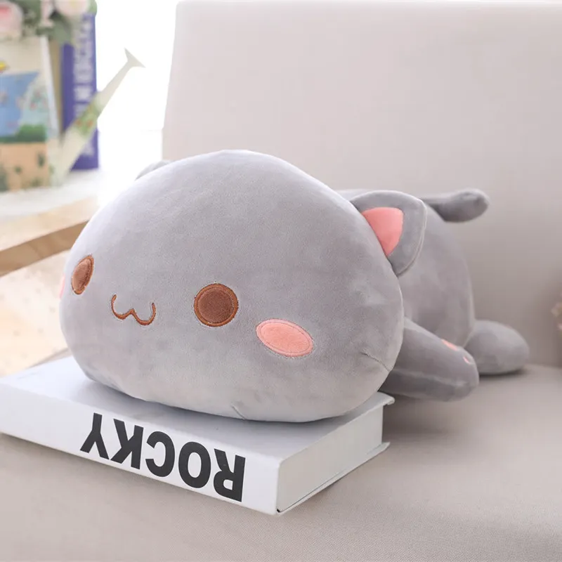 Kawaii lying down cat plush toy stuffed cute cat doll cute animal pillow soft
