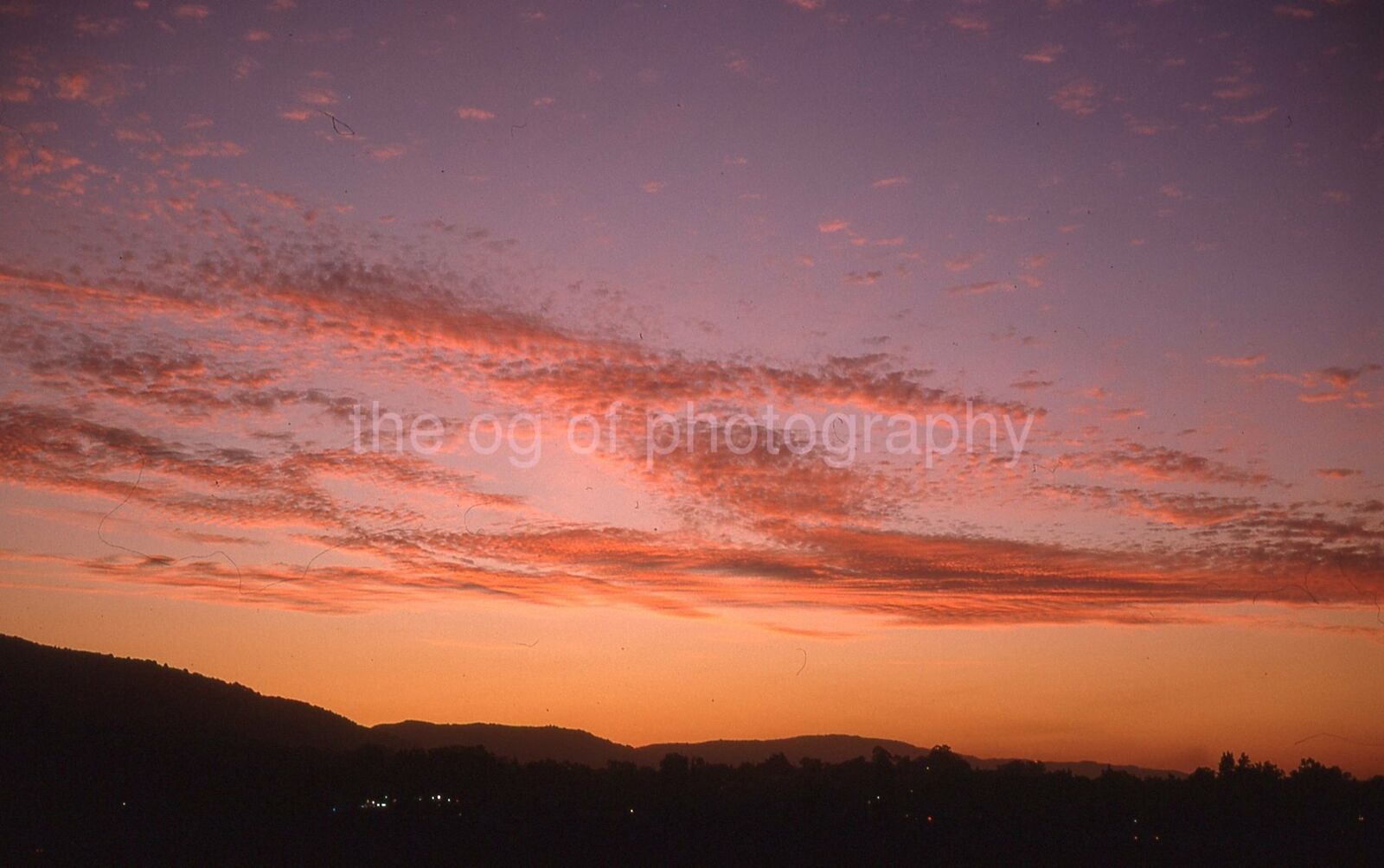 SKY FIRE Vintage 35mm FOUND SLIDE TransparencyPhoto Poster painting 01 T 4 H