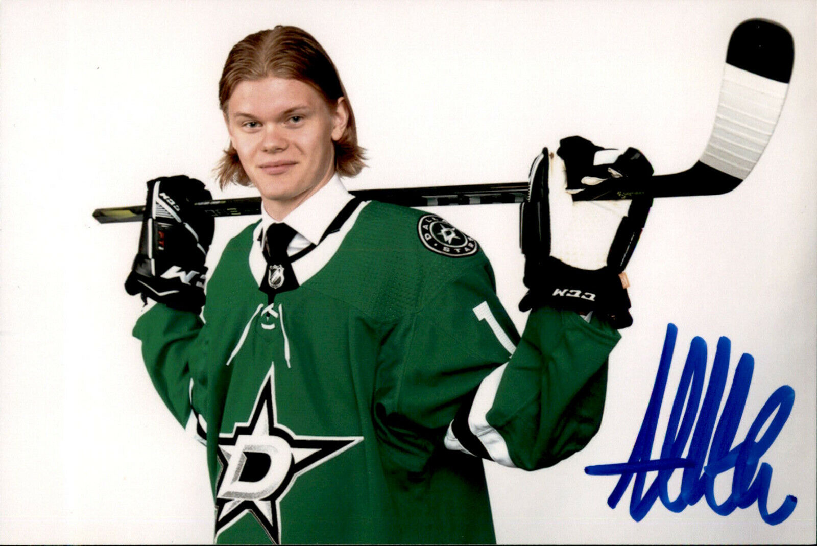 Albin Eriksson SIGNED 4x6 Photo Poster painting DALLAS STARS #3