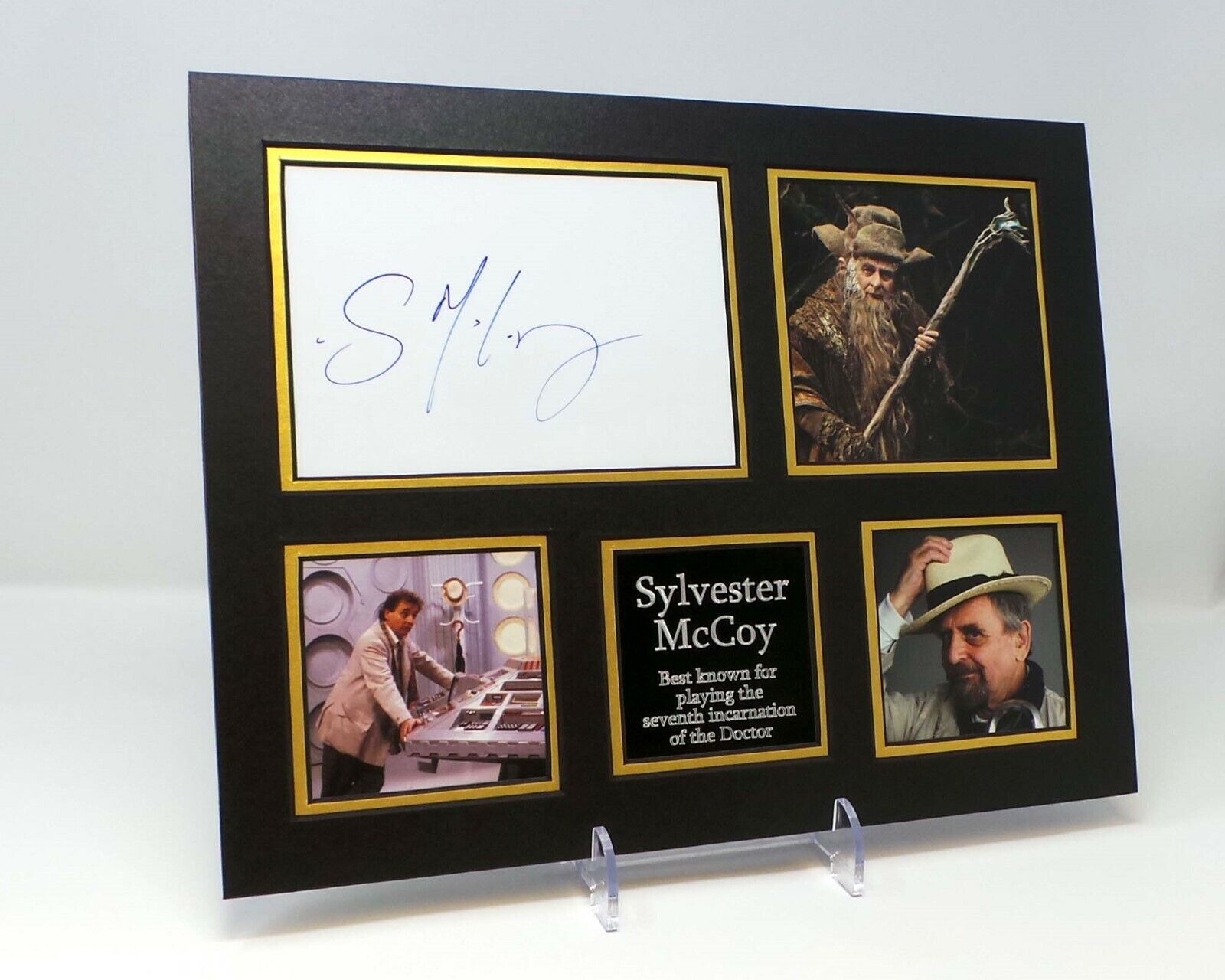 Sylvester MCCOY Signed Mounted Photo Poster painting Display AFTAL COA 7th Dr Who & Radagast