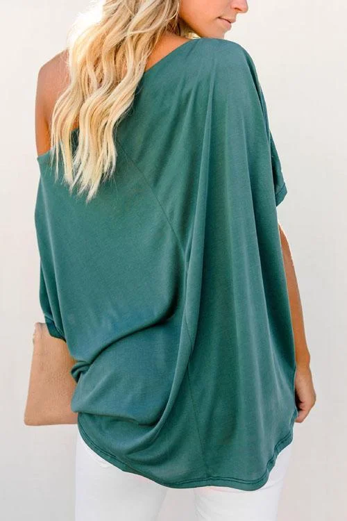 Off Shoulder Casual Loose Top