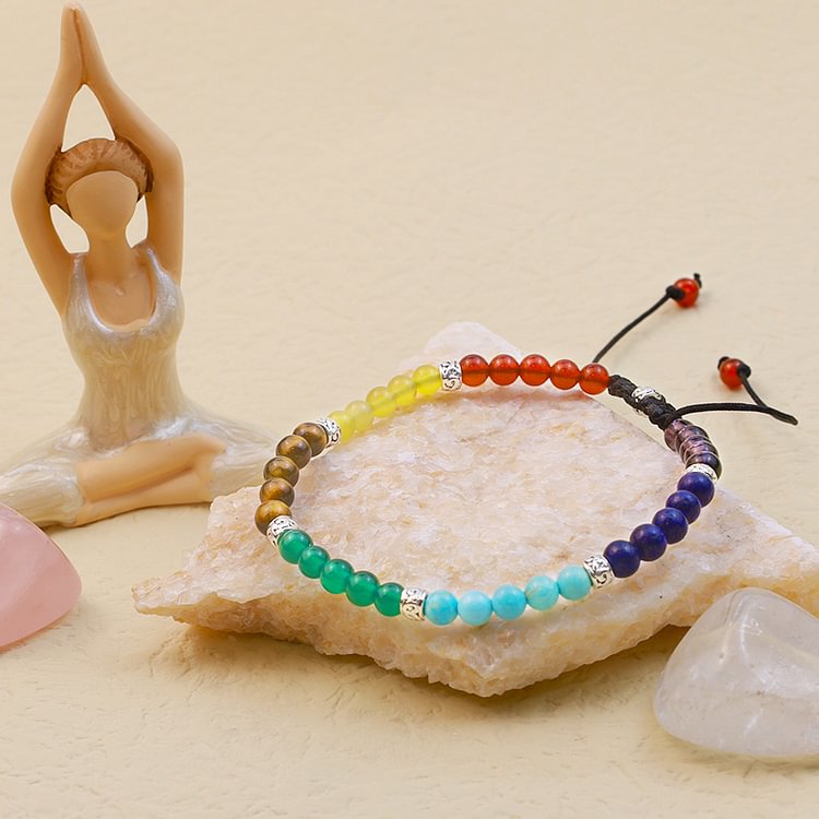 Natural Crystal Chakra Protection Bracelet