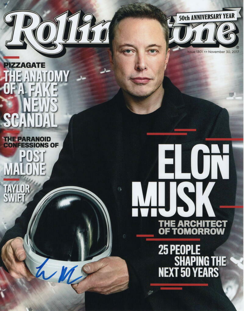 ELON MUSK SIGNED AUTOGRAPH 11X14 Photo Poster painting - TESLA & SPACEX BILLIONAIRE CEO ACOA