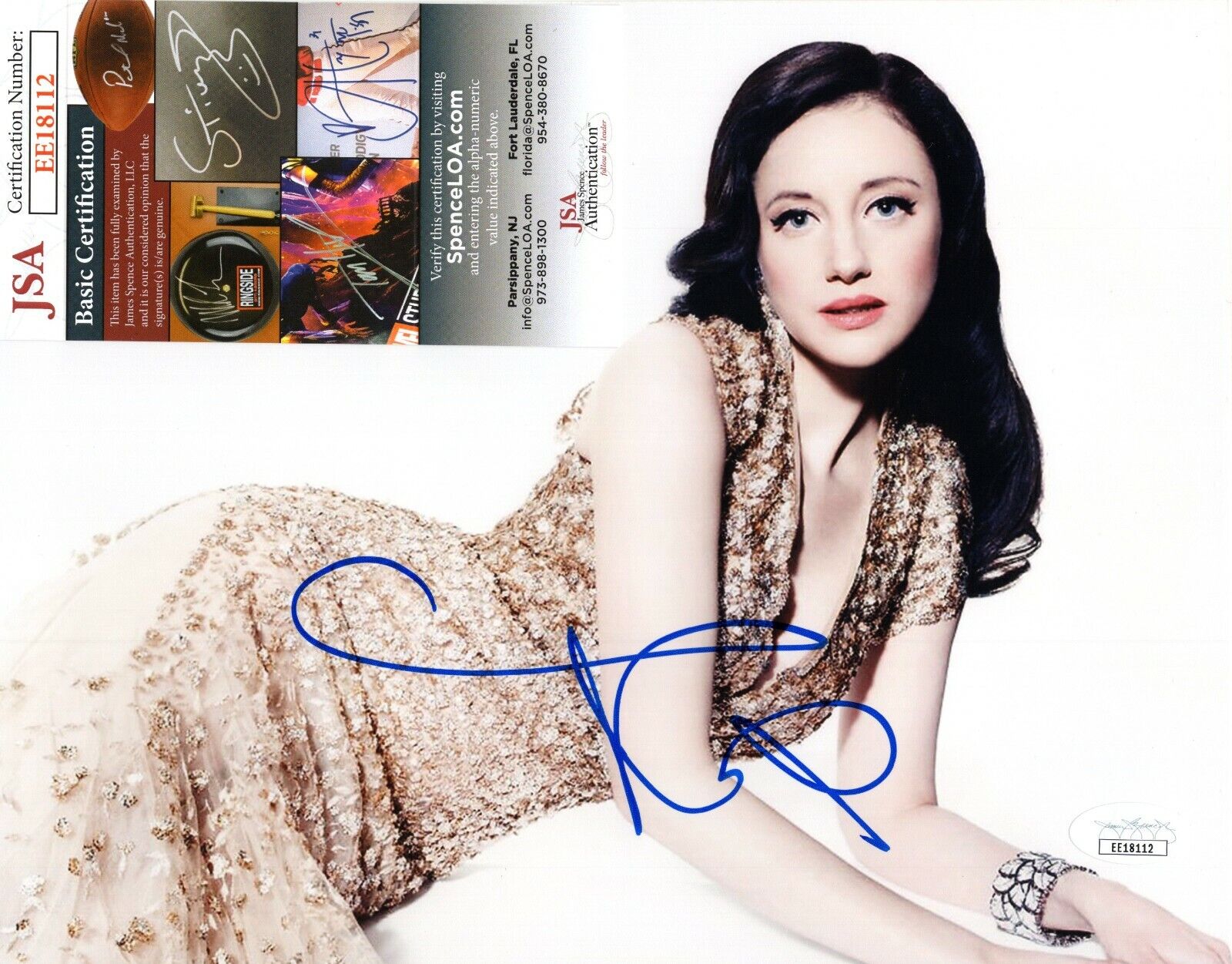 Andrea Riseborough Actress Hand Signed Autograph 8x10 Photo Poster painting JSA COA