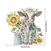 2pcs Cow 2D Flat DIY Diamond Painting Set Diamond Art Pendant Wall Door Decor