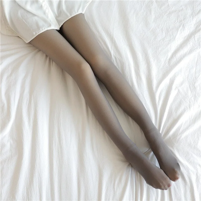 Women Warm Winter High Waist Slim  Leggings Skin-transparent And Velvet Leggings Ladies Basic Leggings Outwears 2023